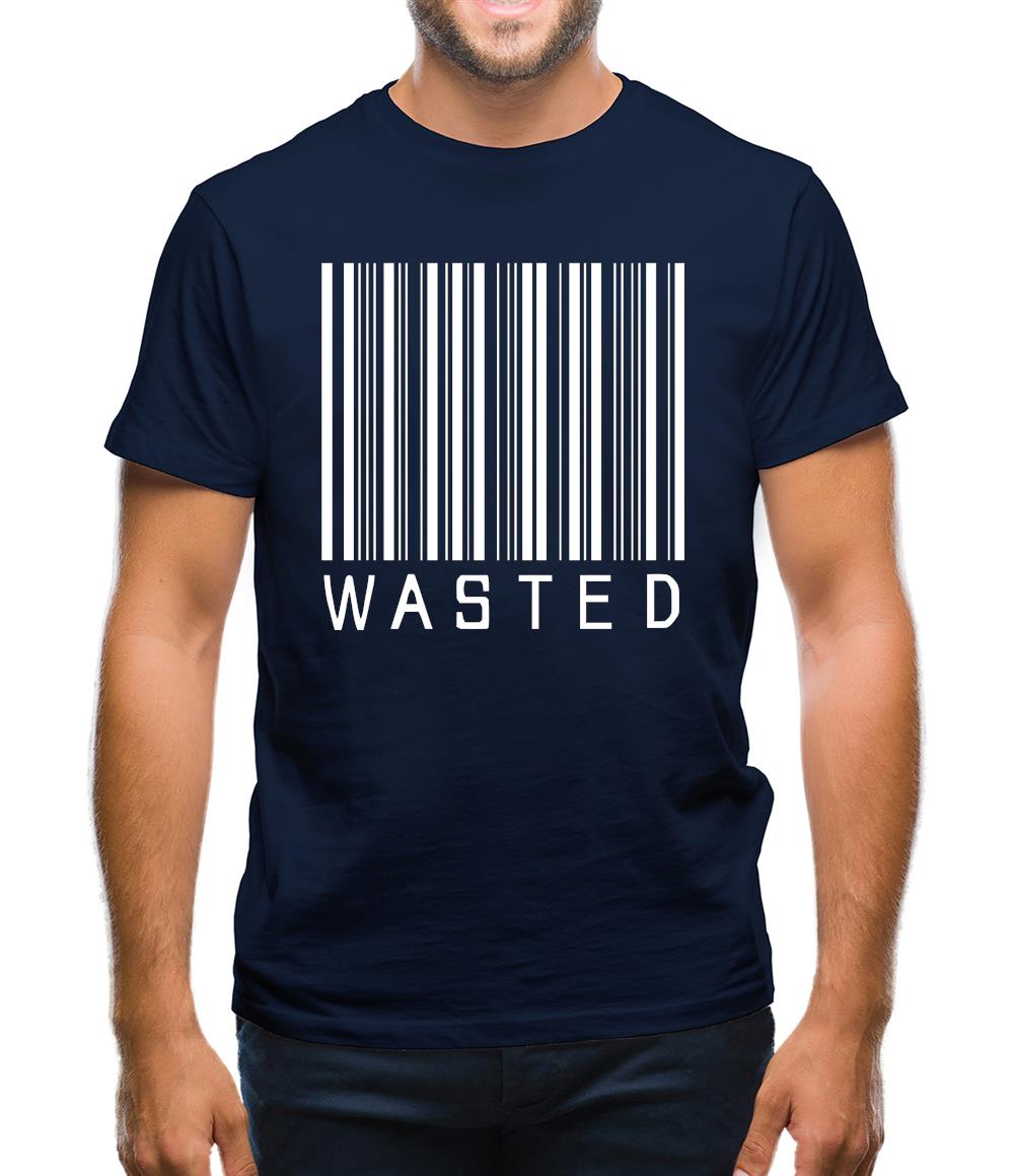 Wasted Barcode Mens T-Shirt Wasted Barcode Mens T-Shirt