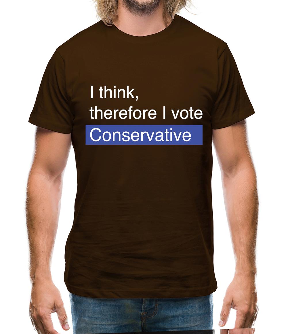I Think, Therefore I Vote Conservative Mens T-Shirt I Think, Therefore I Vote Conservative Mens T-Shirt