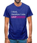I Think, Therefore I Vote Ukip Mens T-Shirt I Think, Therefore I Vote Ukip Mens T-Shirt