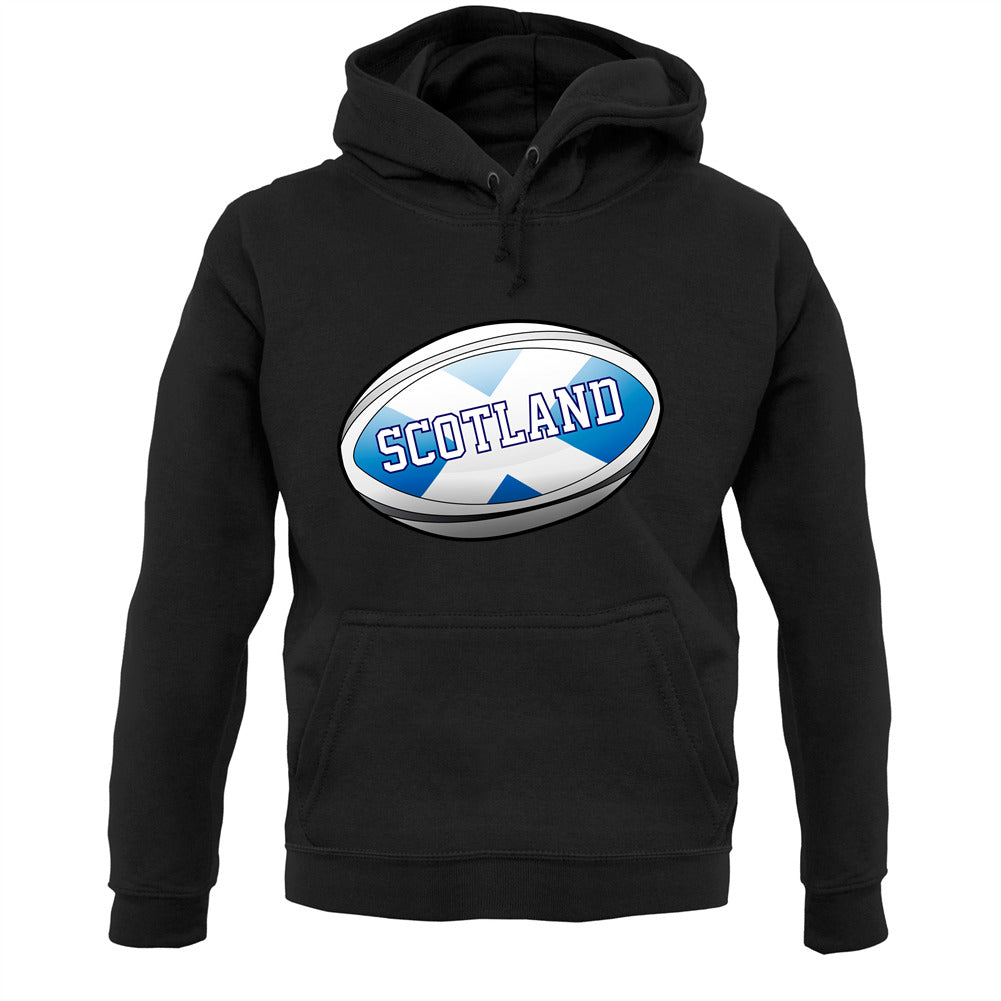 Scottish Flag Rugby Ball Unisex Hoodie