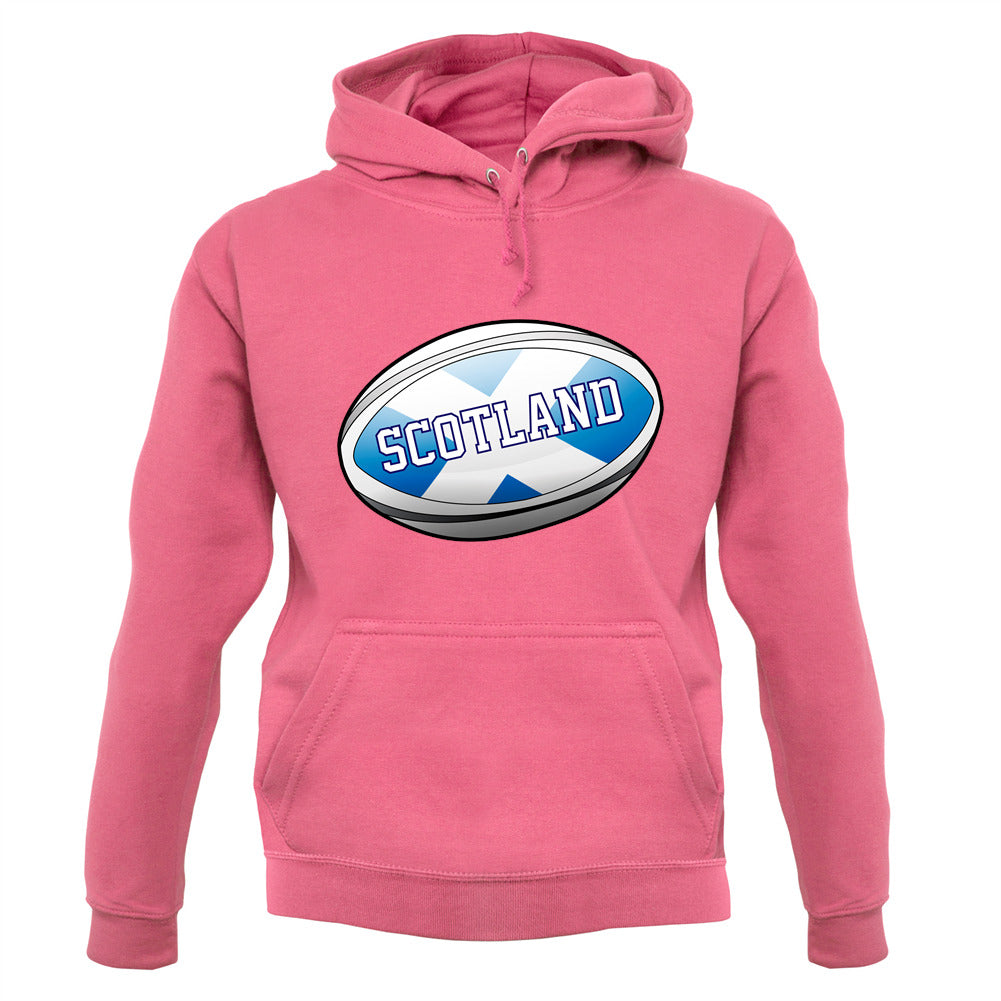 Scottish Flag Rugby Ball Unisex Hoodie
