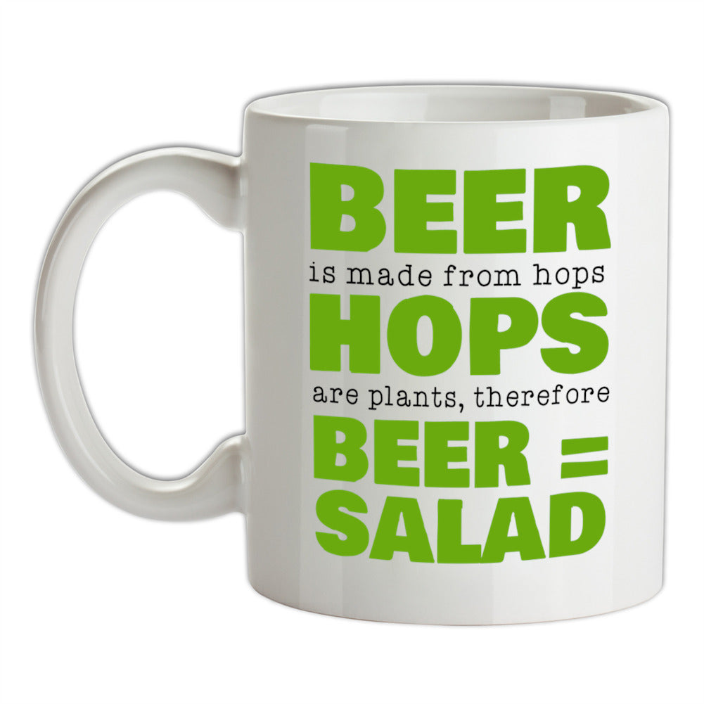 Beer = Salad Ceramic Mug