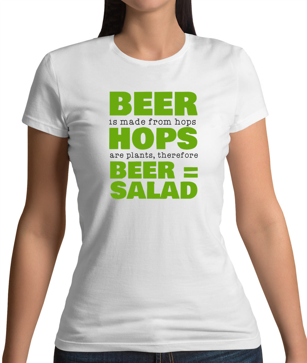 Beer = Salad Womens T-Shirt
