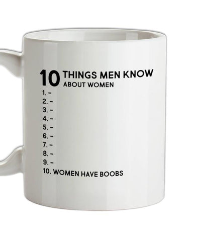 10 Things Men Know About Women Ceramic Mug