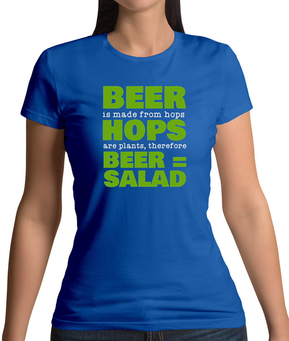 Beer = Salad Womens T-Shirt