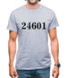 24601 Prison Number Mens T-Shirt