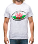 Welsh Flag Rugby Ball Mens T-Shirt