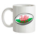 Welsh Flag Rugby Ball Ceramic Mug