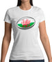 Welsh Flag Rugby Ball Womens T-Shirt