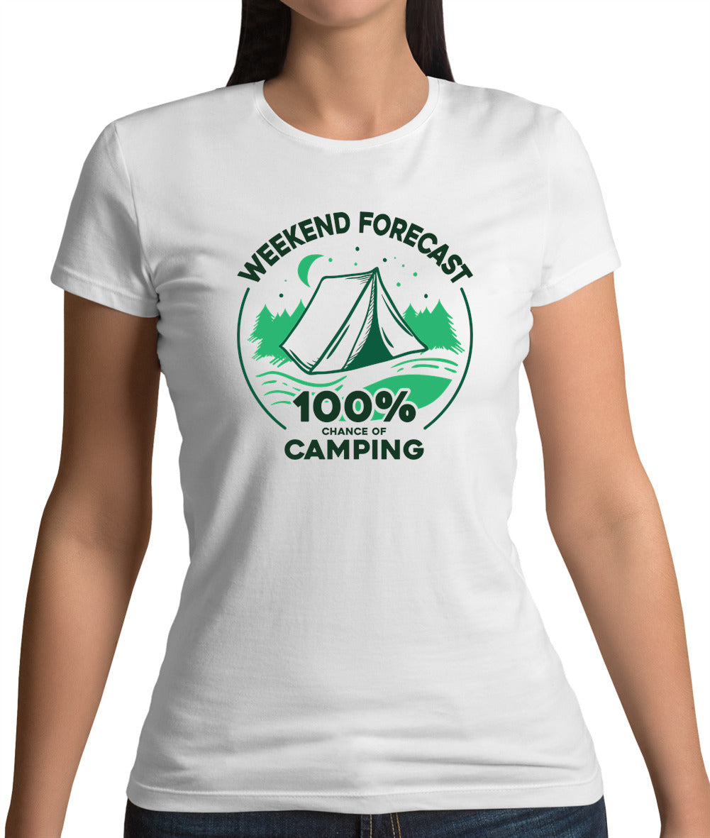 Weekend Forecast - Camping Womens T-Shirt