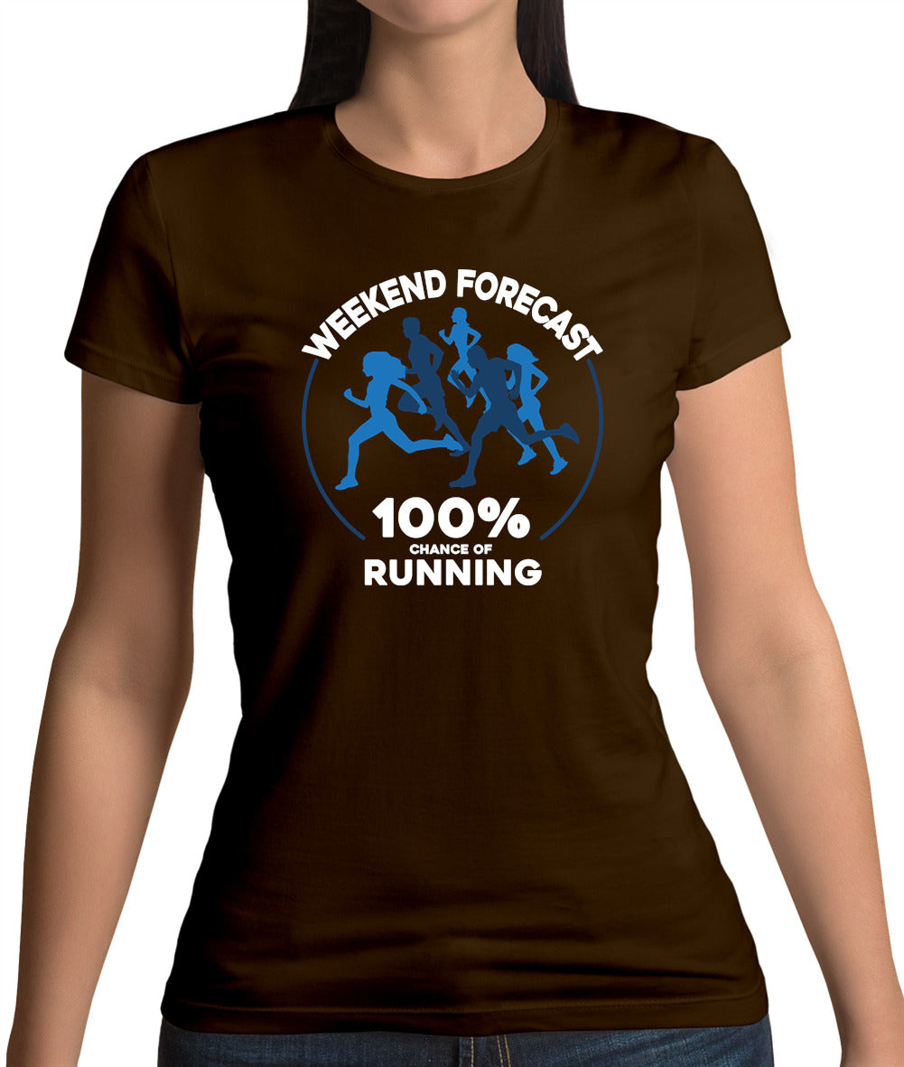 Weekend Forecast - Running Womens T-Shirt