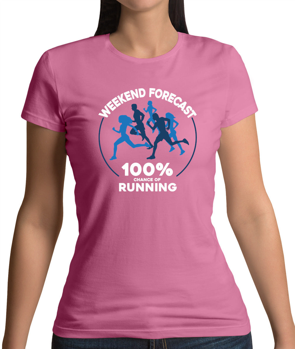 Weekend Forecast - Running Womens T-Shirt