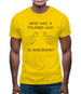 Who Has 2 Thumbs And Is Awesome Mens T-Shirt