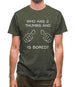 Who Has 2 Thumbs And Is Bored Mens T-Shirt