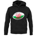 Welsh Flag Rugby Ball Unisex Hoodie