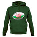 Welsh Flag Rugby Ball Unisex Hoodie