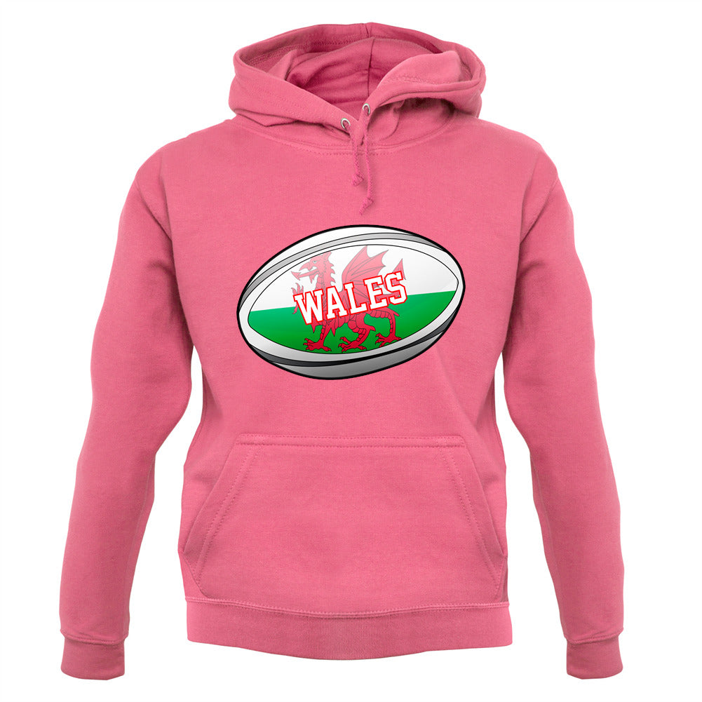 Welsh Flag Rugby Ball Unisex Hoodie
