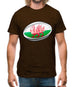 Welsh Flag Rugby Ball Mens T-Shirt