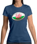 Welsh Flag Rugby Ball Womens T-Shirt