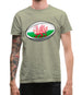 Welsh Flag Rugby Ball Mens T-Shirt