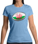Welsh Flag Rugby Ball Womens T-Shirt