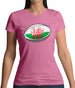 Welsh Flag Rugby Ball Womens T-Shirt