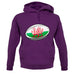 Welsh Flag Rugby Ball Unisex Hoodie