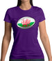 Welsh Flag Rugby Ball Womens T-Shirt