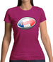 French Flag Rugby Ball Womens T-Shirt