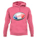 French Flag Rugby Ball Unisex Hoodie