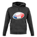 French Flag Rugby Ball Unisex Hoodie