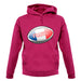 French Flag Rugby Ball Unisex Hoodie