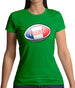 French Flag Rugby Ball Womens T-Shirt