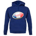 French Flag Rugby Ball Unisex Hoodie