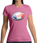 French Flag Rugby Ball Womens T-Shirt