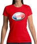 French Flag Rugby Ball Womens T-Shirt