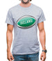 Irish Flag Rugby Ball Mens T-Shirt