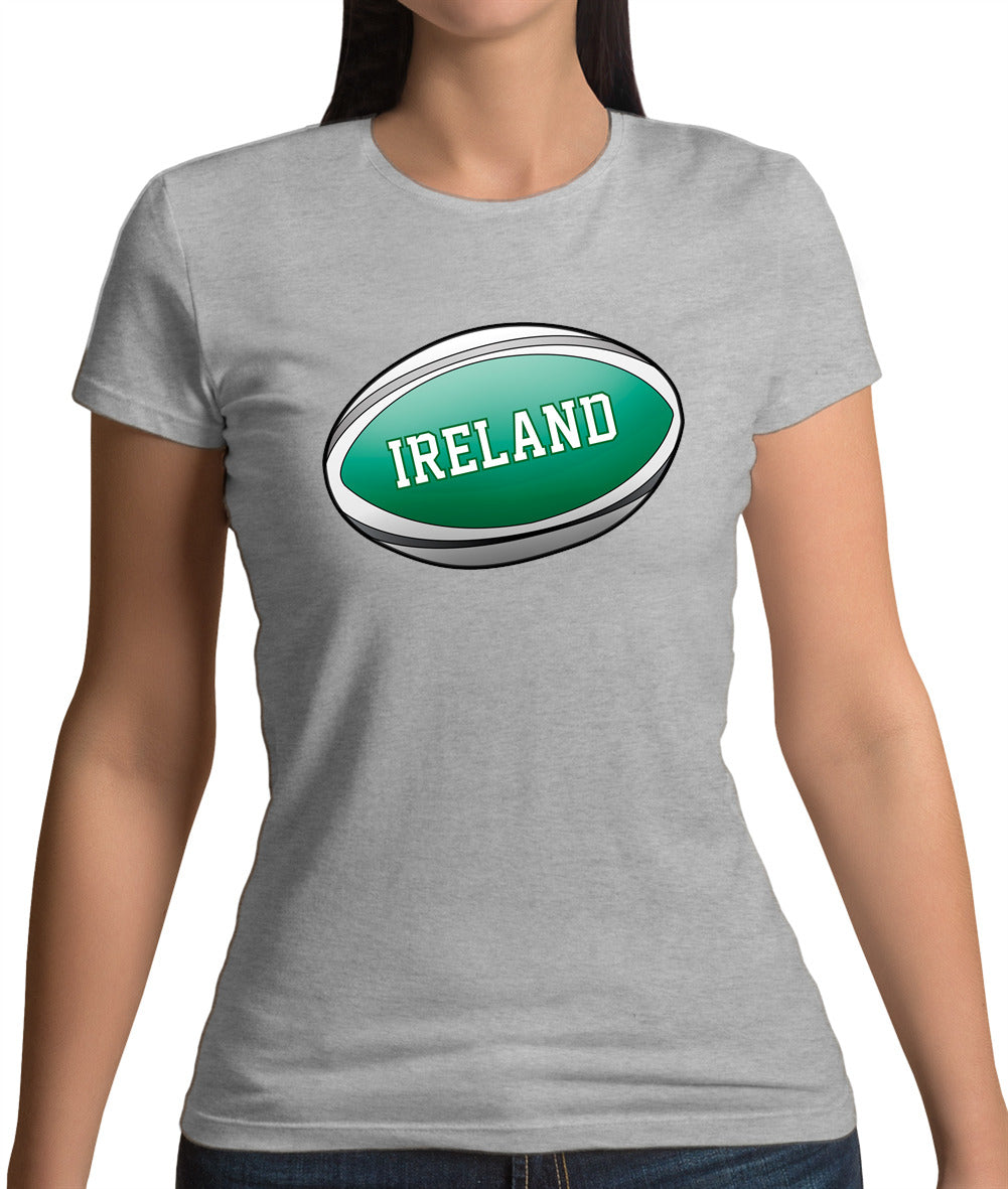 Irish Flag Rugby Ball Womens T-Shirt