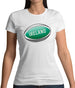 Irish Flag Rugby Ball Womens T-Shirt