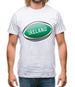 Irish Flag Rugby Ball Mens T-Shirt