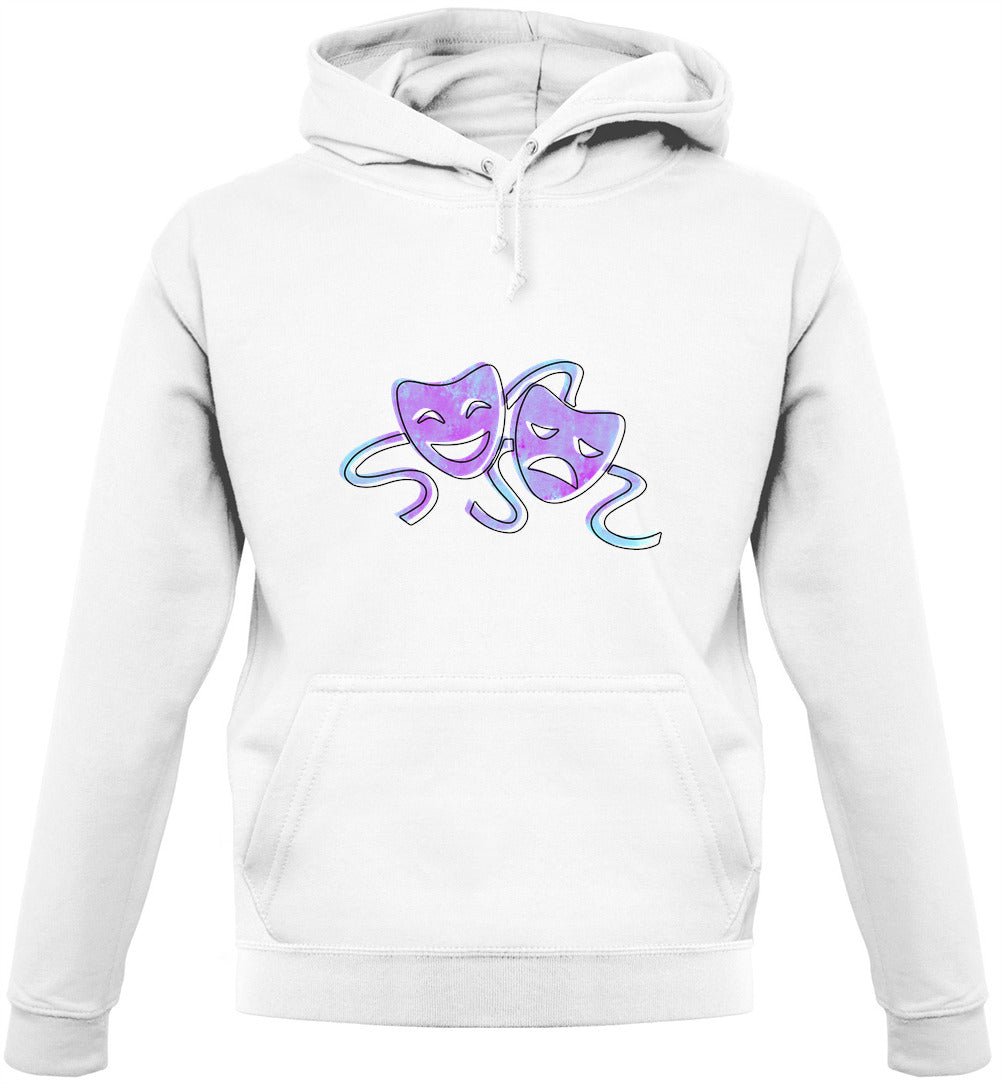 Watercolour Theatre Masks Unisex Hoodie