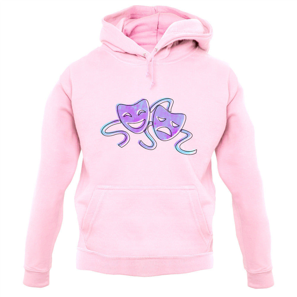 Watercolour Theatre Masks Unisex Hoodie