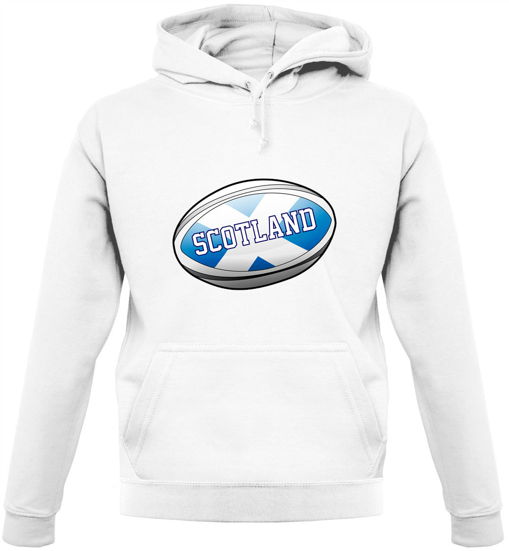 Scottish Flag Rugby Ball Unisex Hoodie