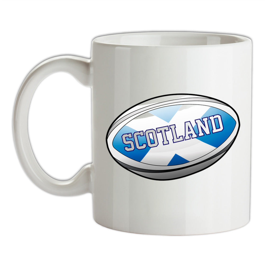 Scottish Flag Rugby Ball Ceramic Mug