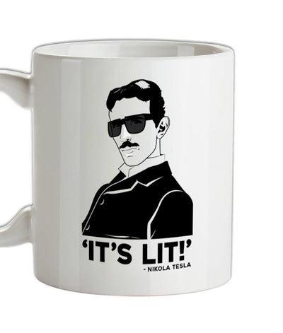 Nikola Tesla It's Lit Ceramic Mug