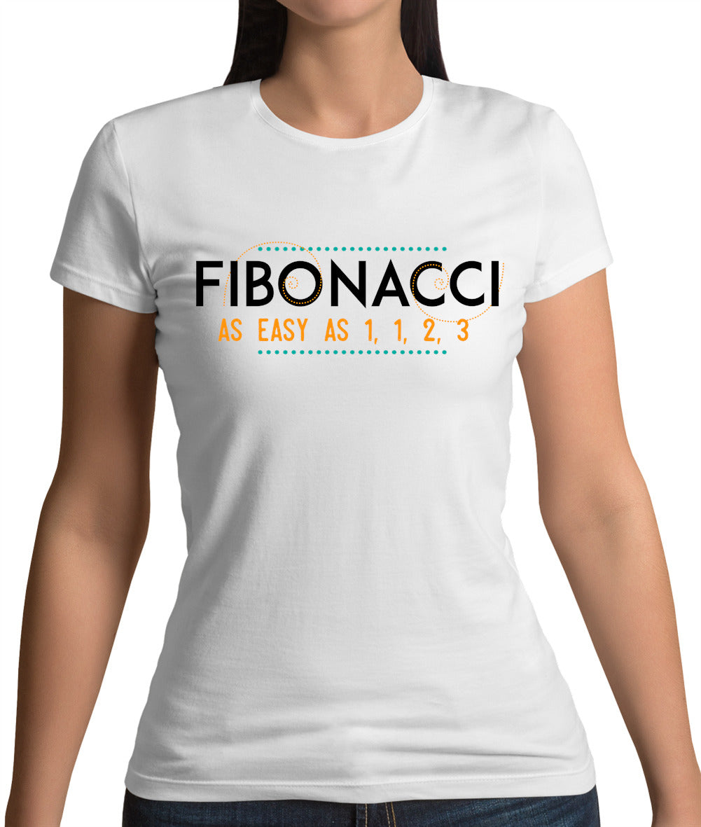 Fibonacci - As Easy As 1, 1, 2, 3 Womens T-Shirt