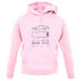 Blue Print 911 T 964 unisex hoodie