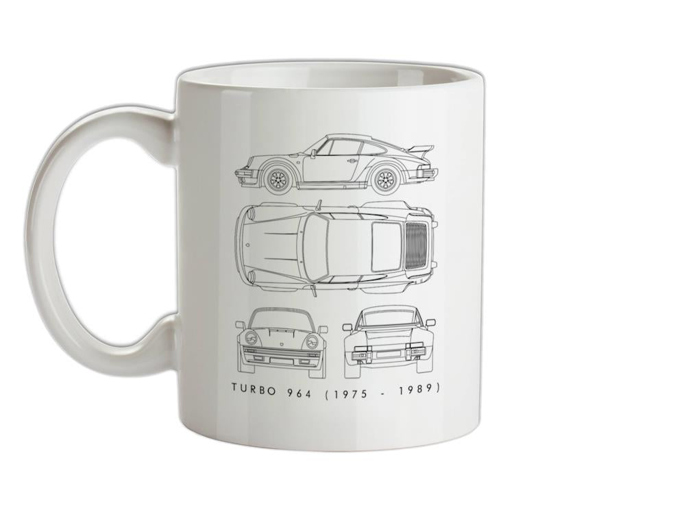4 View 911 Turbo 964 (1975 - 1989) Ceramic Mug