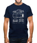 Blue Print 911 T 964 Mens T-Shirt