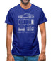 Blue Print 911 T 964 Mens T-Shirt